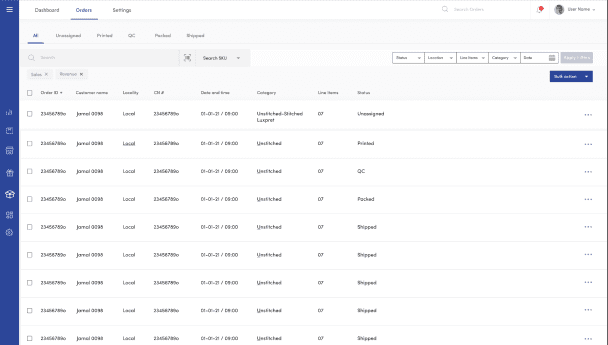 warehouse management system dashboard